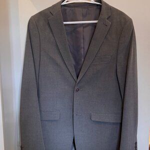 1870 Men’s Grey Suit Jacket Blazer Slim Fit 2-Button (Size 36R )